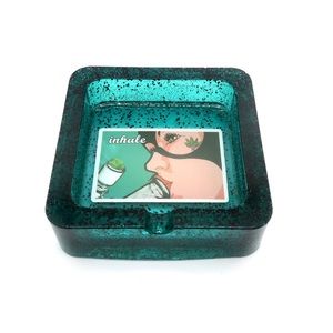 Comic smoking art Resin Ashtray